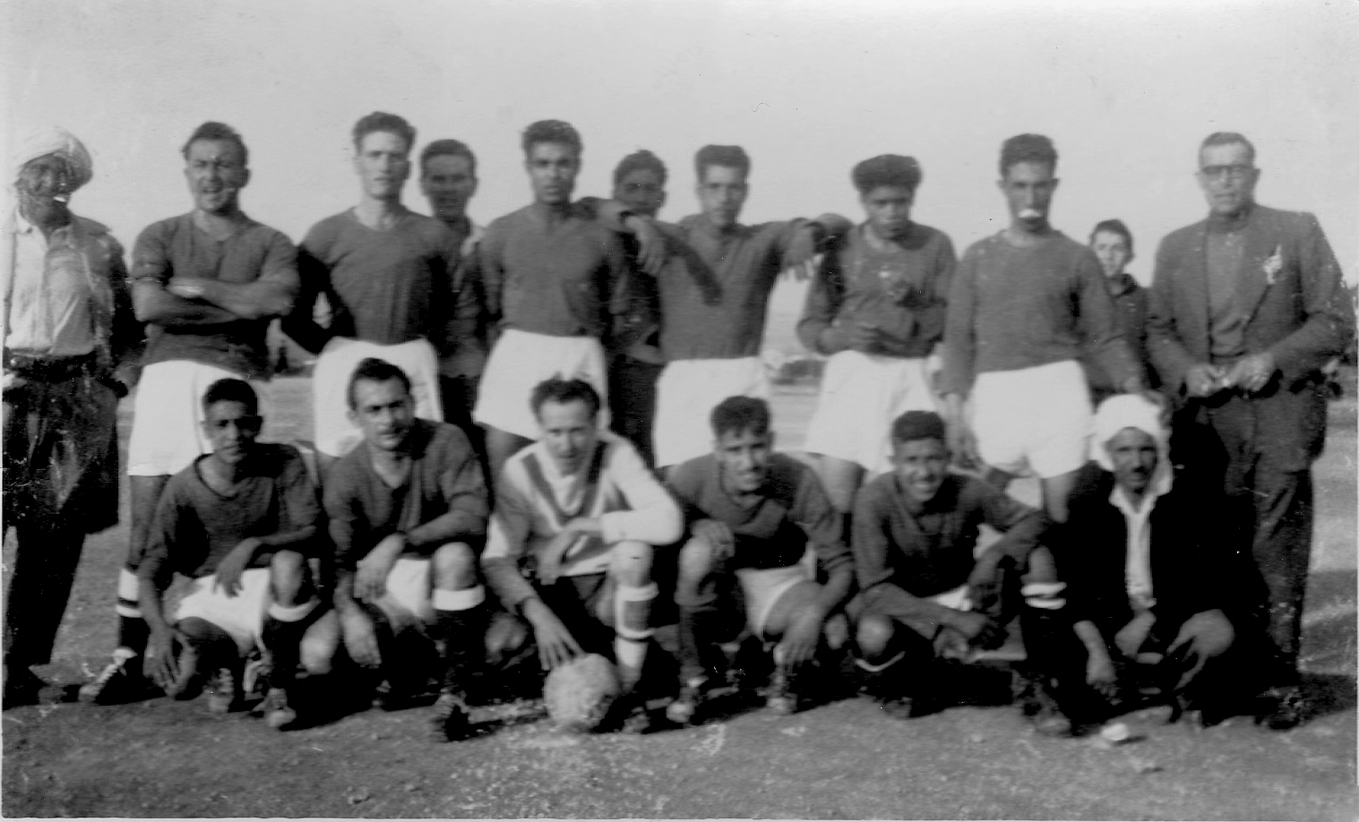 L'équipe de football vers 1958
