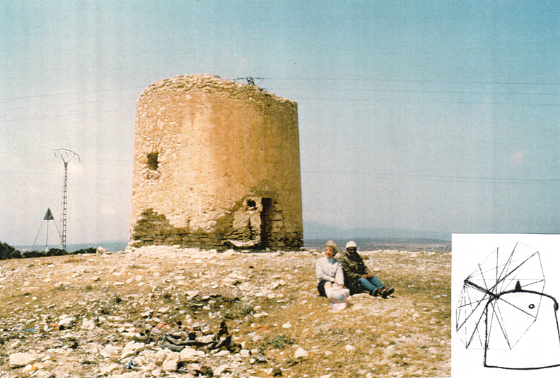 Les restes du moulin en 1987